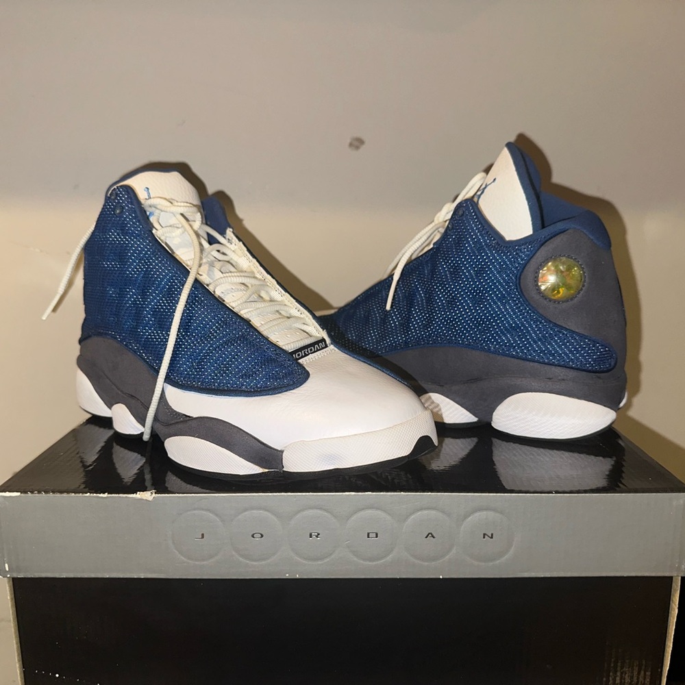 Air Jordan 13 “Flint” 2010 release - Blue, Gray and White High-Top Sneakers